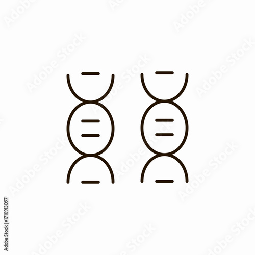 double helix dna icon sign vector