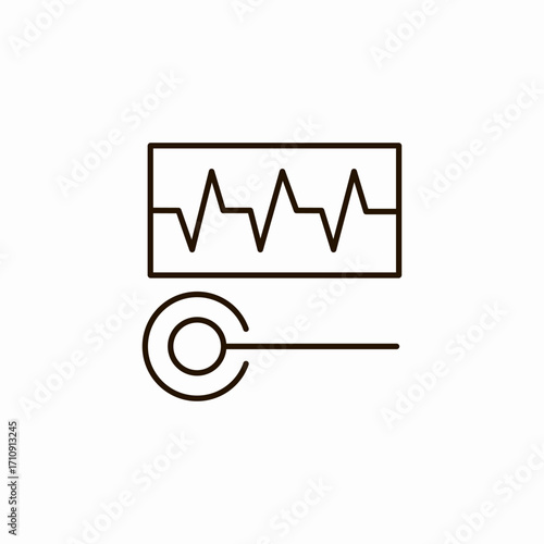 ekg heart monitor icon sign vector