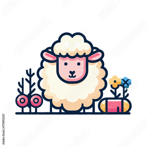 
sheep illustration design