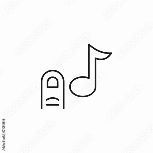 finger playing music icon sign vector