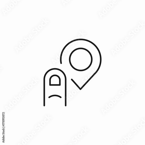 finger showing location icon sign vector