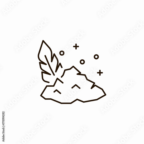 fluff cotton feather icon sign vector