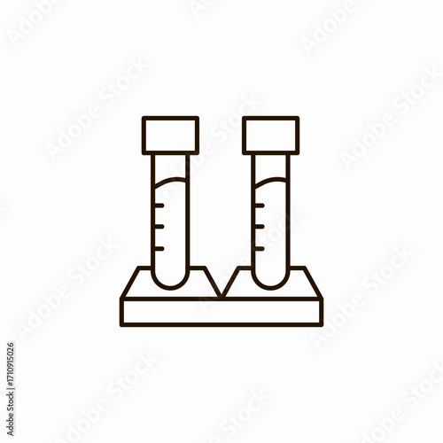 laboratory test tubes icon sign vector