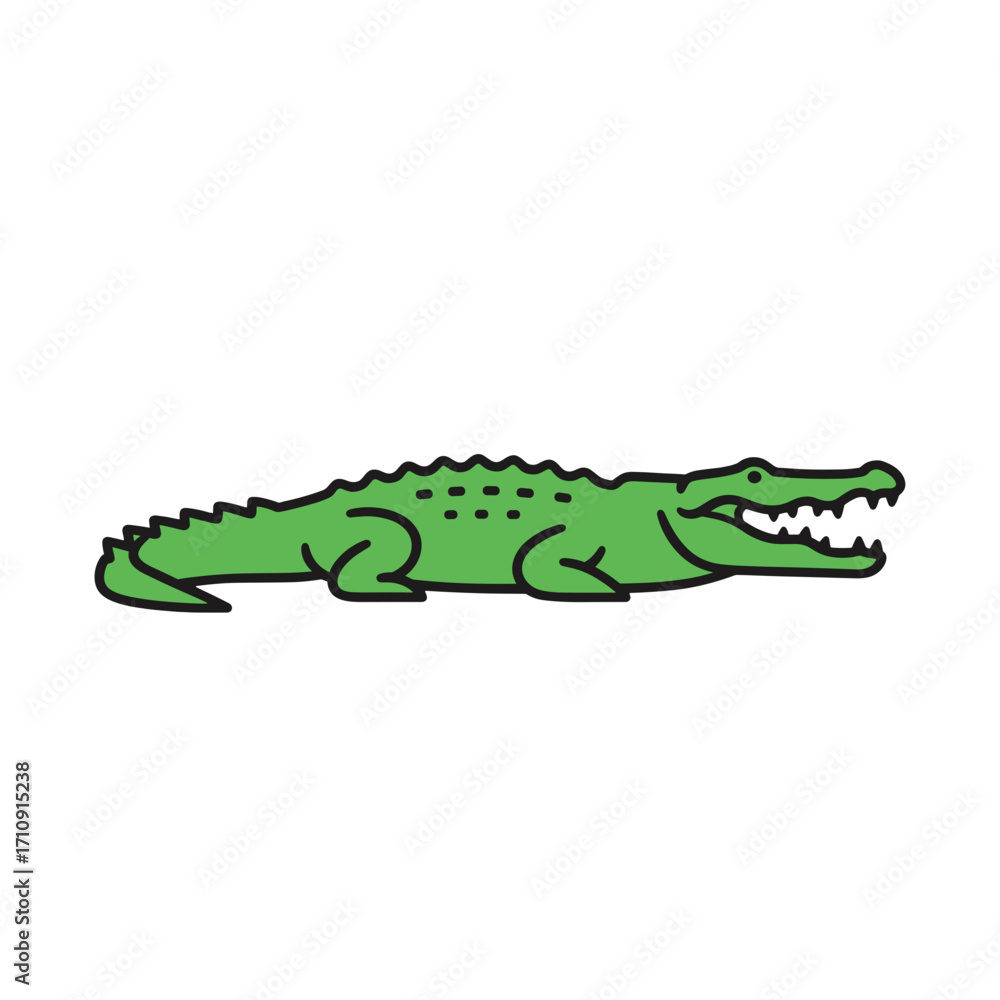 Fototapeta premium Simplified Crocodile Design