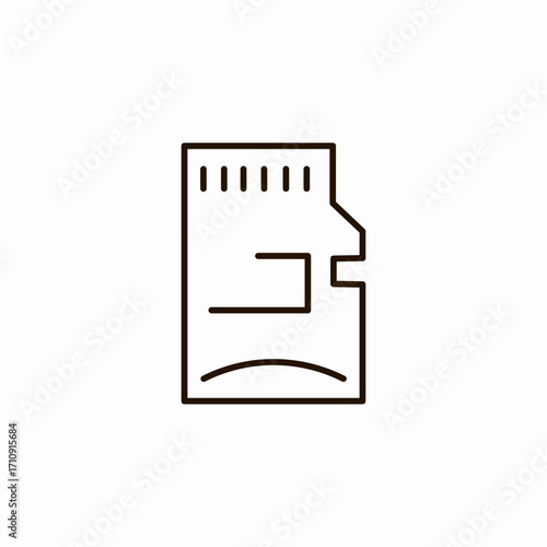 memory card storage icon sign vector