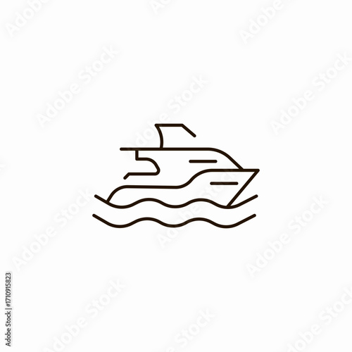 modern speed boat icon sign vector