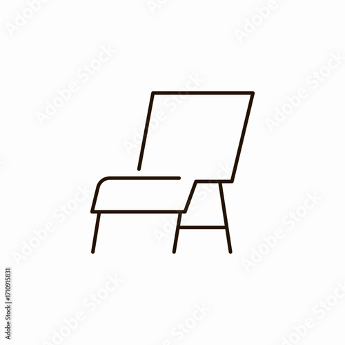 modern studio chair icon sign vector