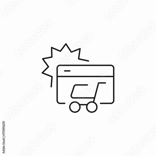 online shopping cart icon sign vector
