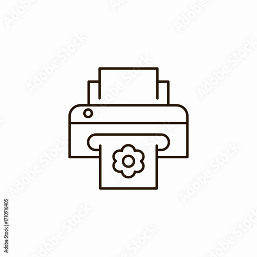 photo printer printing icon sign vector