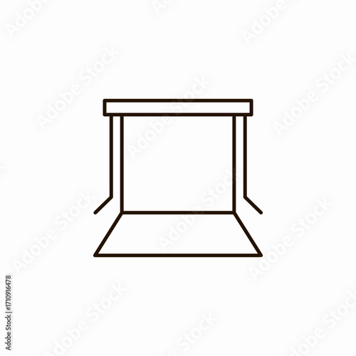 photography studio backdrop icon sign vector