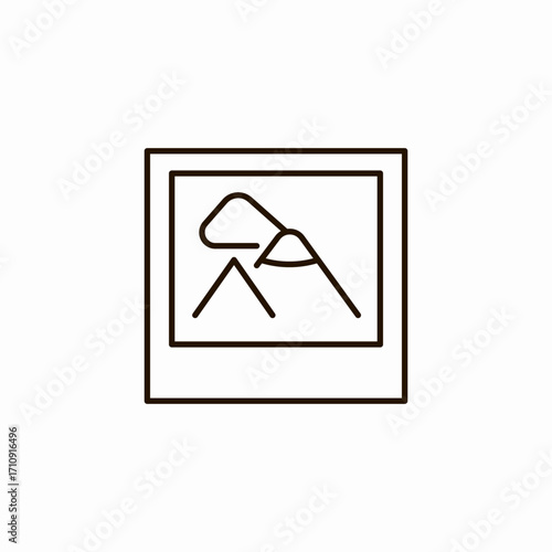 picture of mountains icon sign vector