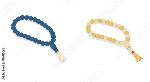 Colorful beaded tassel bracelets: isometric design for fashion and accessories