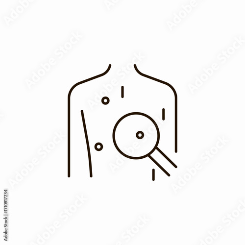 skin diagnosis medical icon sign vector