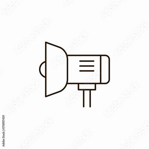 studio flash light icon sign vector
