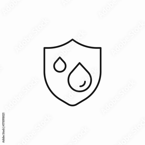 waterproof liquid protection icon sign vector