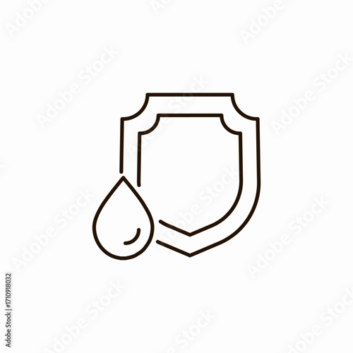 waterproof shield icon icon sign vector