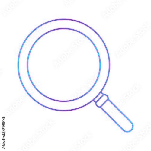 magnifying glass icon in  Glassmorphic style
