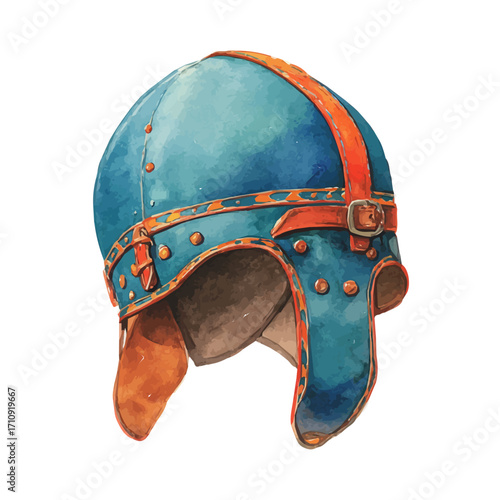 Headgear, watercolor painting, vector illustration, isolated on a white background.