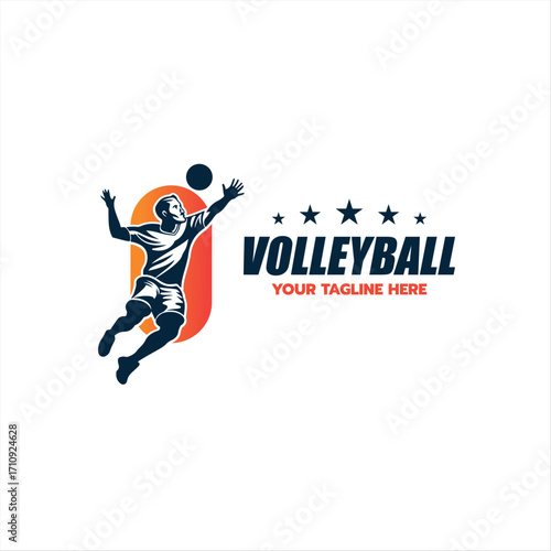 Volley Ball Sport logo icon vector design illustration