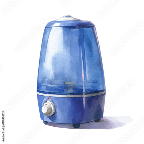 Humidifier, watercolor painting, vector illustration, isolated on a white background.
