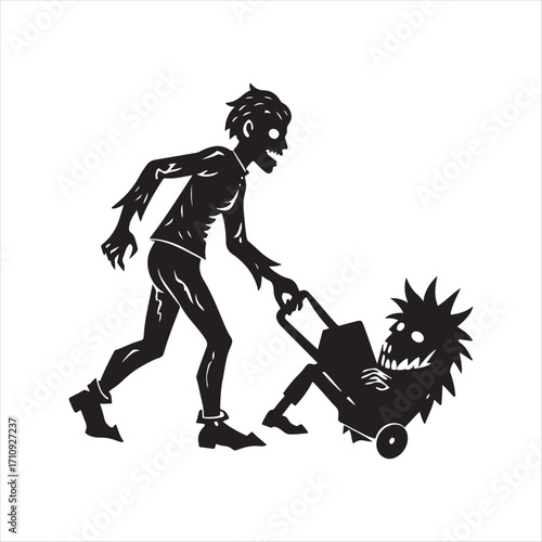 zombie vector silhouette sketch art doodle idea collections
