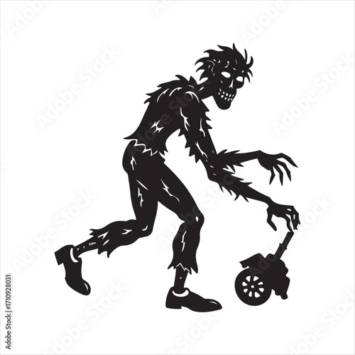 zombie vector silhouette sketch art doodle idea collections