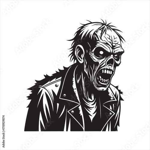 zombie vector silhouette sketch art doodle idea collections