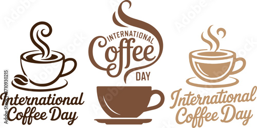 International coffee day cup of coffee with beans