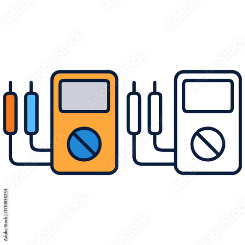 Multimeter Vector Illustration Electrical Measurement Testing Equipment Technology