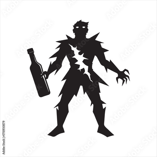 zombie vector silhouette sketch art doodle idea collections