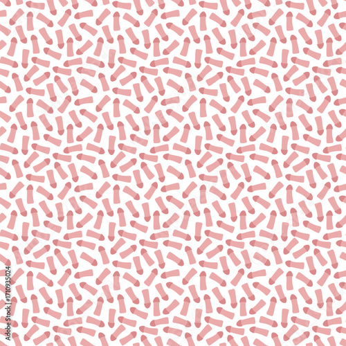 Creative decorative seamless pattern with cute penis. phallus endless texture