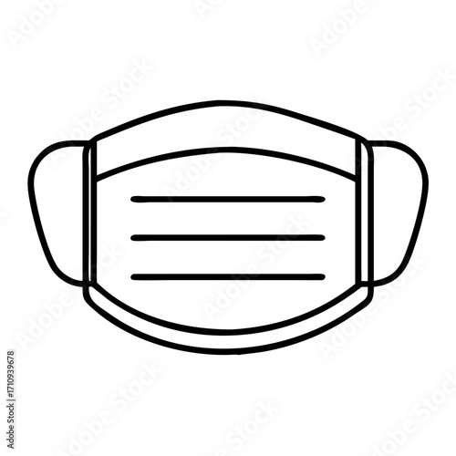 Vector art of face mask is a protective barrier against airborne particles and droplets, preventing the spread of infections
