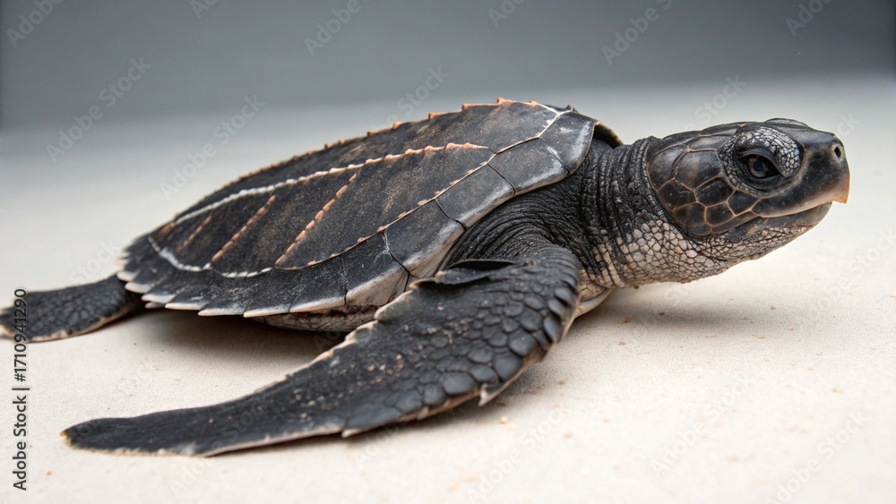 Obraz premium Leatherback Sea Turtle on studio background