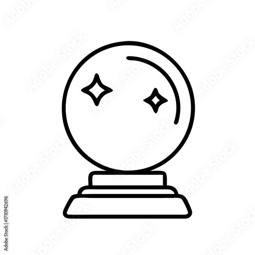 Crystal ball symbolizing fortune telling and mysticism  