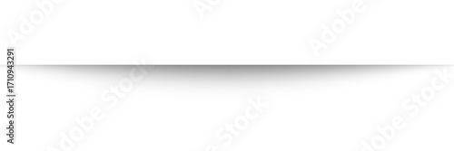 Page dividers with transparent shadows, isolated. Pages separation vector set. Transparent realistic paper shadow effects. Web banner. Element for frame shadow. Vector design for website, text, border