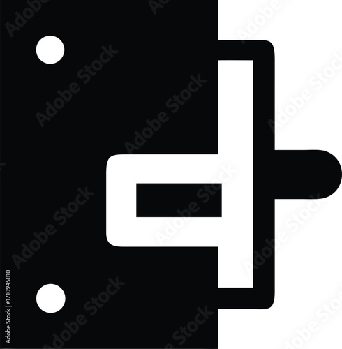 Circuit Breaker Silhouette Vector Illustration of Electrical Equipment Icon for Safety and Power Distribution Design