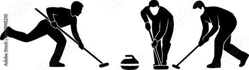 Curling silhouette