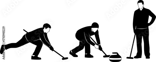 Curling silhouette