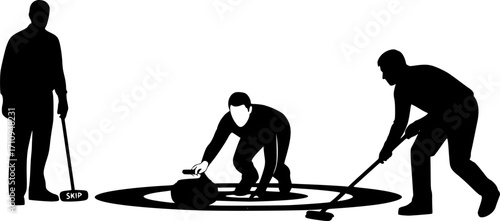 Curling silhouette