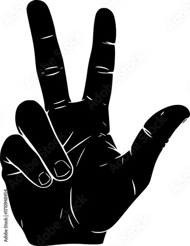 hand sign silhouette