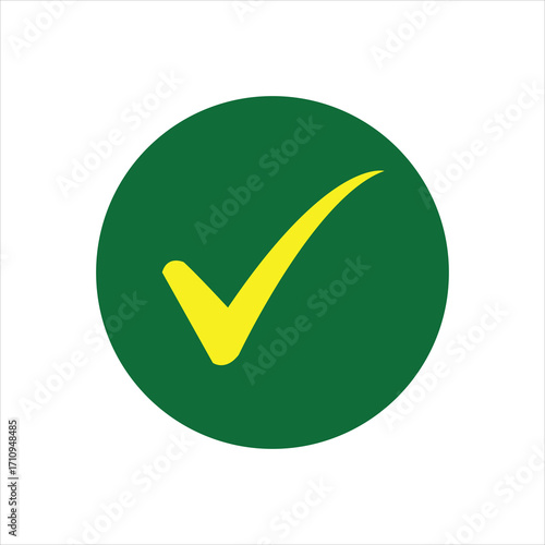 Simple and bold check mark icon for approval and completion tasks