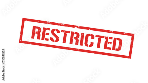 Restricted Access Stamp Vector – Grunge Distressed Rubber Effect