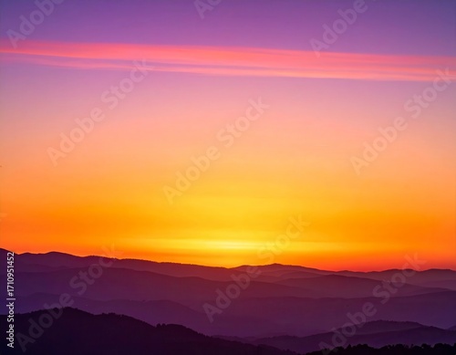 Beautiful Sunset Landscape with Pastel Sky. Generated image