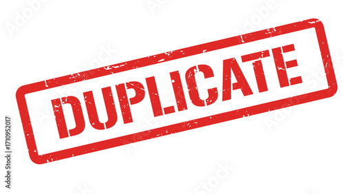 Duplicate Grunge Stamp Vector – Distressed Office Rubber Label