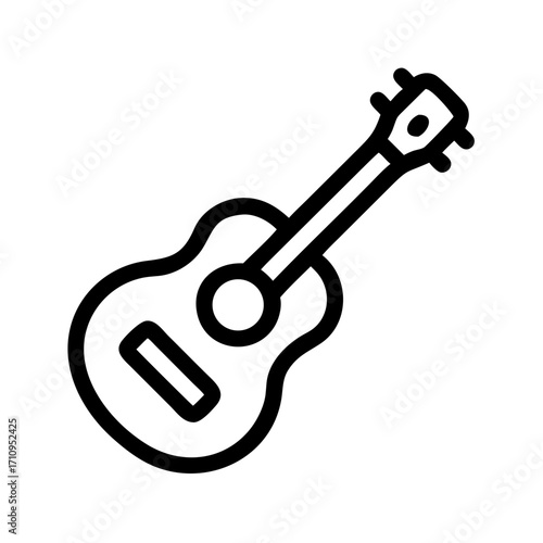 Ukulele icon vector illustration, stringed instrument, musical instrument, acoustic guitar, art