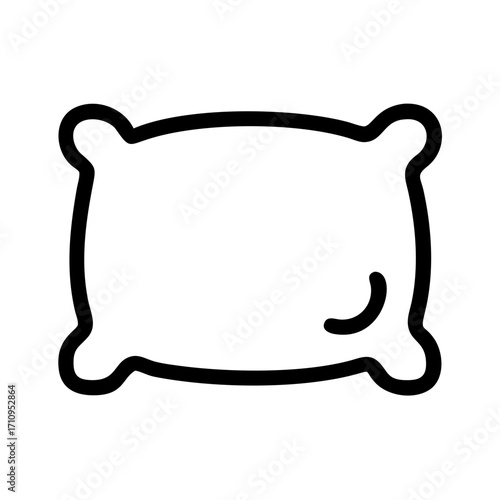 Find the best pillow for sleeping well comfortable pillow outline vector illustration icon image