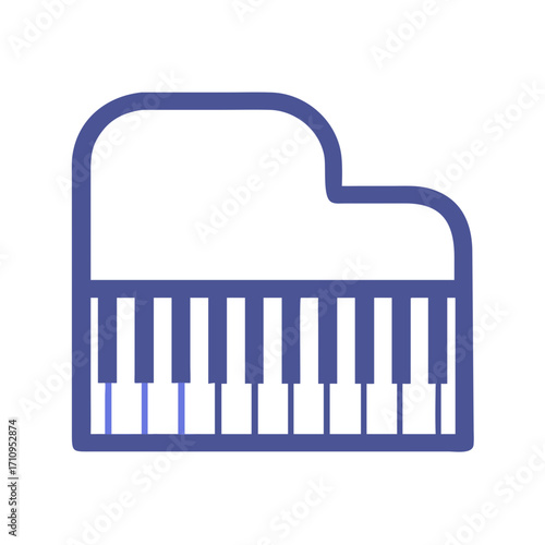 Download piano vector icon grand piano keyboard music instrument musical key melody art drawing design graphic