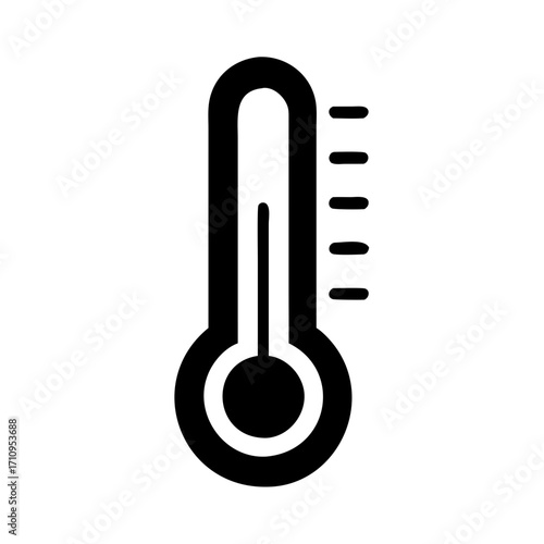 Thermometer icon vector illustration for temperature check and medical diagnosis and health care