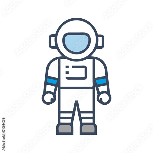 Astronaut in spacesuit vector illustration for space exploration and science fiction designs