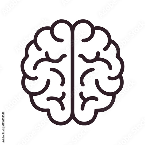 Brain health illustration for medical concept design representing intelligence and neurology study